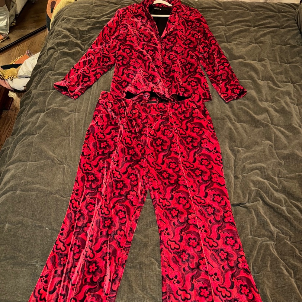 For Love and Lemons Velour pant suit